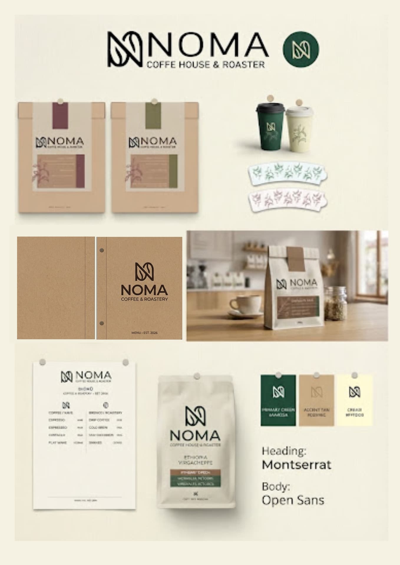 NOMA Coffee House & Roaster identity